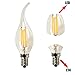 CTKcom 4W Dimmable LED Candelabra Bulb(4 Pack)- E14 Base Antique Candelabra Light Bulb 40W Equivalent Lamp, Warm White 2700K,C35 Flame Shape Bent Tip for Vintage Style