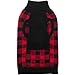 PUPTECK Dog Sweaters for Large Medium Small Dogs - Fall Classic Plaid Style Puppy Holiday Winter Coat Clothes Warm