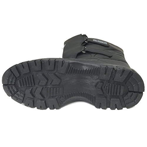 VK-3100CS Men's Snow Boots Winter Boots Cold Weather Water Repellent Nylon Ski Warm Fur Lined Snow Shoes, Black (9 D(M) US, Black) - Thumbnail 4
