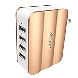 USB Wall Charger, Arrela 30W/6A 4 Ports Travel Fast Wall Charger with Smart IC USB Wall Charger and Foldable Plug