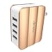 USB Wall Charger, Arrela 30W/6A 4 Ports Travel Fast Wall Charger with Smart IC USB Wall Charger and Foldable Plug
