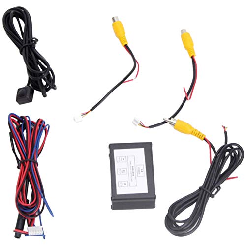 ller76 Car Multiple Cameras Switch Control Box 2 Way Channel for Front/Rear/Right/Left View Parking Camera System Video Control to LCD/DVD/DVR(Black)