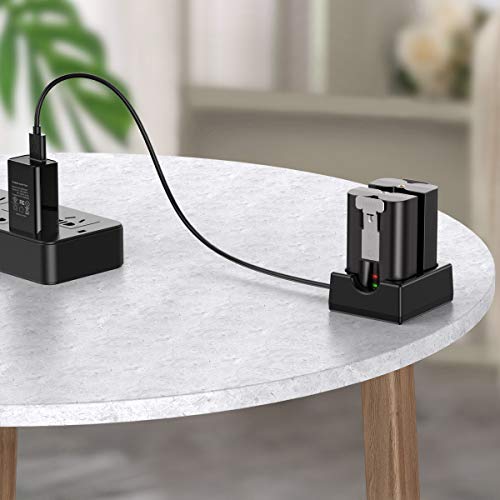 KIMILAR Battery Charger Compatible with Ring Video Doorbell 2, Spotlight Cam, Peephole Cam & Stick Up Cam, Dual Port Rechargeable Charging Station with Fast Charging Adapter (Batteries NOT Included) - Thumbnail 6