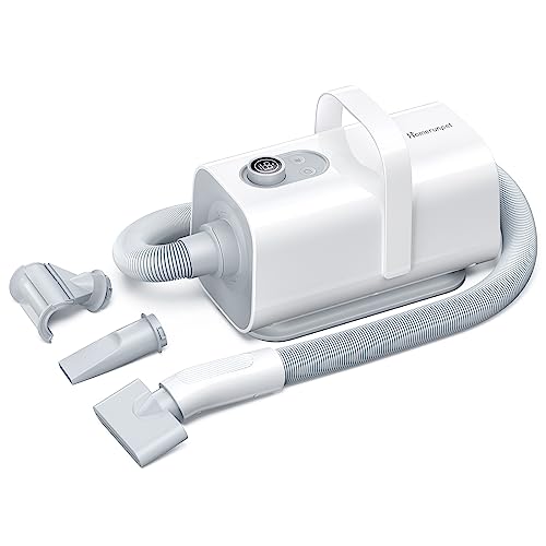 HomeRunPet Ultra Quiet Dog Hair Dryer 43 dB, 120 m/s Quick-Drying, Blower Dog 99 Adjustable Settings for Speed and Temperature, 3-in-1 Various Nozzles, Overheating Protection Over 60°C