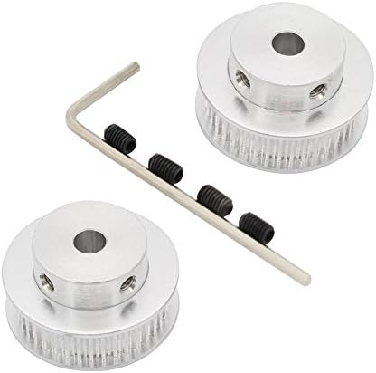 Mercurry 1 pair 40 teeth alumium timing pulley 5mm bore synchronous drive belt wheel for 6mm width GT2 belt