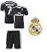 JerzeHero Cristiano Ronaldo #7 REAL Black Madrid Kids Soccer Jersey with shorts set