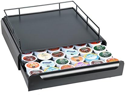 Svidnik K-Cup Storage Drawer Holder With Brewer Protector (Black) - 36 Pods