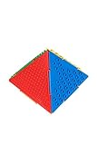 The Pyramid Baseplates by Strictly Briks | Patent Pending 3D Play Building Set | Compatible with All Major Brands | 1 Square, 4 Triangle Plates | Double Sided for Large & Small Bricks | Basic Colors