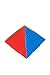 The Pyramid Baseplates by Strictly Briks | Patent Pending 3D Play Building Set | Compatible with All Major Brands | 1 Square, 4 Triangle Plates | Double Sided for Large & Small Bricks | Basic Colors