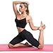 Osne4u Women's Yoga Running Shorts: Elastic Mid Waist Tummy Control Workout Short Pants with 2 Pockets
