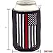 Firefighter Gifts for Men - Thin Red Line Beverage Can Cooler Sleeves, Fireman Gifts, Insulated Beer Holder with Red Stripe American Flag, Fire Department Gift Ideas, Fire Fighter Accessory, 6-Pack
