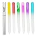 EZGO 6 Pieces Double Sided Crystal Glass Nail Files with Case - Best Glass files for Nails and Beauty