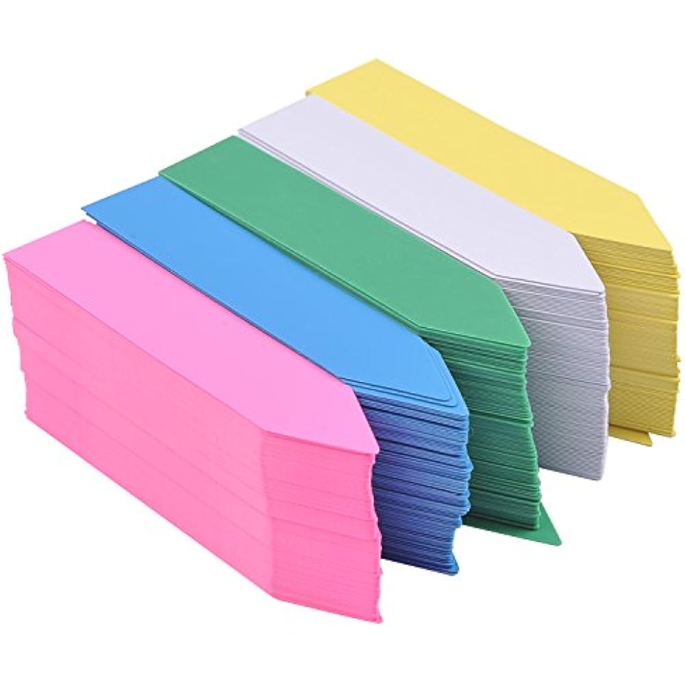 500 Pcs 4 Inch Plastic Plant Tags Colors Nursery Garden Label Waterproof Pot eBay