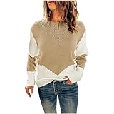 JGJJUGN Sweaters for Women Crochet Crewneck