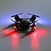 Virhuck GB202 Mini Drone 2.4GHz 4CH 6-AXIS GYRO Multicolor LED, Little Nano RTF Quadcopter with 3D Flips Christmas Gift, Black