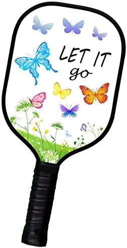 Pickleball Paddle Custom Let It Go Butterflies Design (Composite, Aluminum, Fiberglass, Tri-Poly Shell)