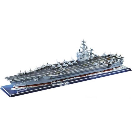 USS NIMITZ CVN-68 US Navy World War II Super Carrier Warship Collectible Fun Educational 3D Assembly Puzzle Model Toy 128 pieces