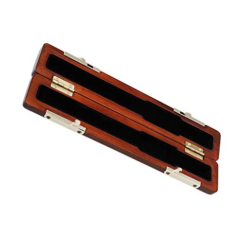 Solid Wood Flute Headjoint Case 25CM Long Musical Parts Flute Mouthpiece Case (Maroon)