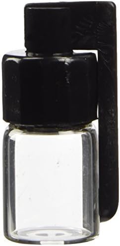 SALE Black Spoon Snuff Bullet Acrylic w Glass Vial Snorter