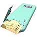 CoverON SecureCard Series Galaxy S8 Case, Credit Card Holder Hybrid Phone Cover with Faux Brushed Metal Design - Mint Teal