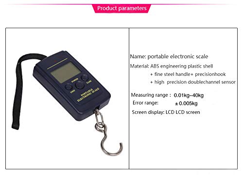 Backlight 40kg Electronic Scale Portable Hook Scale Hoisting Scale Spring Scale - Thumbnail 5