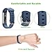 Letsfit Replacement Bands for Fitness Tracker ID115U HR, ID115U HR Accessory Bands, Adjustable Replacement Straps, 2 Pack (Black, Blue)