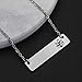 Bestill Back to School Gifts for Women Teacher's Day Bar Necklace Stainless Steel 18 inches with Thank You Card Appreciation Gifts