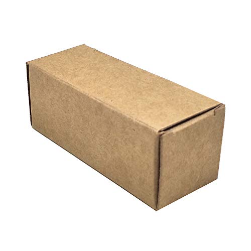 Rectangle Kraft Paper Essential Oil Bottle Boxes Personal Care Lip Care Lip Balms Treatments Lipgloss Holder Case Makeup Storage Beauty Container (200, 1.25x1.25x3 inch)
