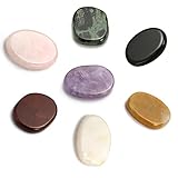 SanSiDo 7Pcs Hot Rocks Stones Hot Massage Stones Nature Jade massage tool Smooth Relaxing Tools Stone For Stress and Tension Relief