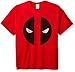 Marvel Men's Big and Tall Deadpool Face T-Shirt, Red, 3XL