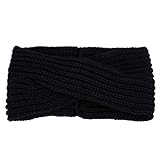 Sannysis Winter Women Weaving Headband Hairband Handmade Bohemia (Black)