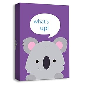 Canvas Wall Art-Cute Animal Portrait-Canvas Prints Home Artwork Decoration for Kids Bedroom,Bathroom - 12x18 inches