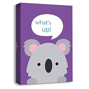 Cute Animal Portrait Home Artwork for Kids Bedroom Bathroom