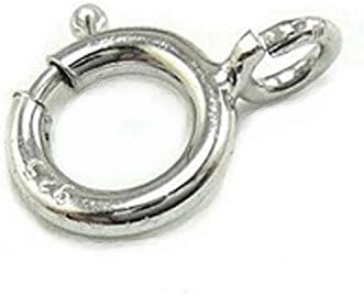 YDT 925 Sterling Silver Bright Spring Open Ring Clasp for Bracelet Necklace Chain Jewelry Making 5.5mm 10pcs
