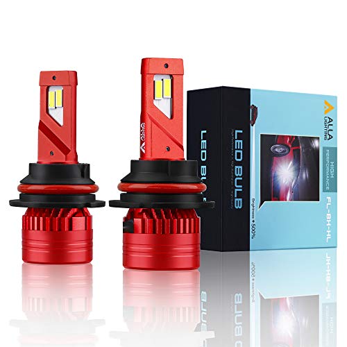 Alla Lighting Mini FL-BH 12500 Lumens Newest 9004 HB1 LED Headlight Bulbs Dual Hi/Low Beam High Power 90W Xtreme Super Bright 6000K Xenon White Conversion Kits for Auto Cars, Trucks