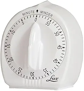 Browne Foodservice Lux Minute Minder Timer Mechanical White With Black Markings 60 Min