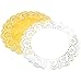 Heeler 40 Pcs Gold Lace Paper Doilies Gold Foil Oval Paper Doilies Cake Packaging Golden Paper Mat Doily 11.5 Inch