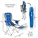 Wakeman Outdoors Camp Chair with Footrest-300lb. Capacity Recliner Quad Seat with Cup Holder, Cooler, Carry Bag-Tailgating, Camping, Fishing (Blue)thumb 2