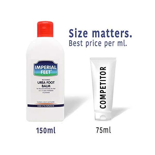 Urea-Cream-for-Cracked-Heels-Dry-Skin-Hand-Cream-Diabetic-Foot-Cream-Callus-Hard-Skin-XL-150-ML Imperial Feet Urea Foot Balm - Natural Urea Cream for Rough & Dry Skin, Calluses - Cracked Heel Treatment with Cleansing…