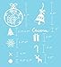 200PCS Christmas Snowflake Window Clings Decal Stickers Winter Wonderland Decorations - White Baubles Bells