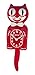 New Classic Vintage Kit-cat Klock Scarlet Red Cat Clock with Free Batteries Made in USA Official Dealer