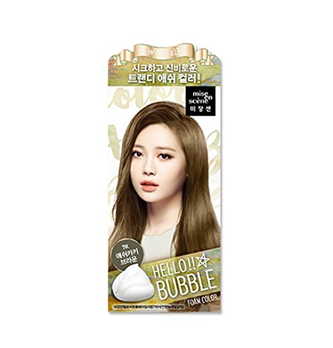 Mise en scene [miseenscene] Hello Bubble Hair color dye 7K (Ash Khaki Brown)