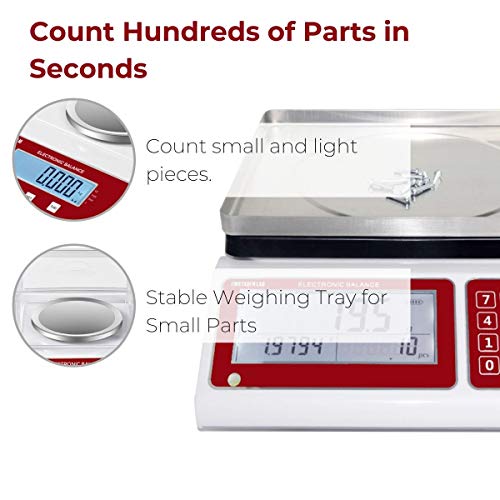 Fristaden Lab Precision Analytical Milligram Balance 200g x 1mg | Measures Grams, Carats, Kilograms | 0.001g (1mg) Accuracy Electronic Scientific Scale for Laboratory, Jewelry and More