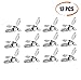 Buyless Fashion 1” Heavy Duty Metal Clips for Suspenders, Pacifiers, Bib Clips, Toy Holder Or Mitten Clips – 12 Clips