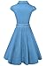 Anni Coco Women's 1950s Cap Sleeve Swing Vintage Party Dresses Sky Blue Large