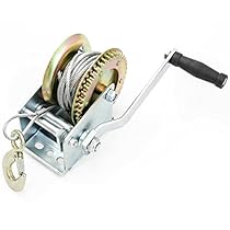 Hand Winch 2000 lbs Hand Crank Cable Gear Winch ATV Boat Trailer Heavy Duty NEW