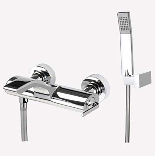 WOLO Designer Series by Massimiliano Settimelli Bath and Shower Single Lever Mixer Bar in Chrome Complete with Shower Head Hose and Wall Mounting