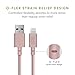 Native Union Belt Cable XL - 10ft Ultra-Strong Reinforced [MFi Certified] Durable Lightning to USB Charging Cable with Leather Strap Compatible with iPhone 14, iPhone 13, iPhone 12 and Earlier (Rose)