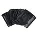 SLSON 12 Pcs Aquarium Filter Bag Nylon Media Mesh Bags Reusable Net Bags with Plastic Zipper for Fish Tank Bio Balls, Pelletized Carbon and Ceramic Rings,Black