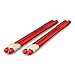 2 Pack of Unbreakable Red Polycarbonate Diabolo Sticks with Preattached String